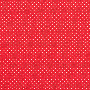 popeline di cotone piccoli pois – rosso/bianco, 