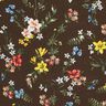 jersey di viscosa Piccoli fiorellini – marrone scuro/rosso fuoco,  thumbnail number 5