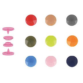 Bottoni da ribadire [ 30 pezzo/i / Ø12 mm ] – rosa, 