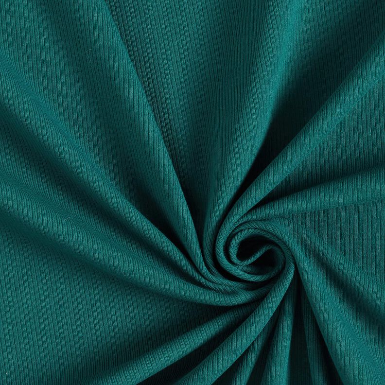 jersey a coste costolette sottili 2-1-1-1 &ndash; verde scuro,  image number 1
