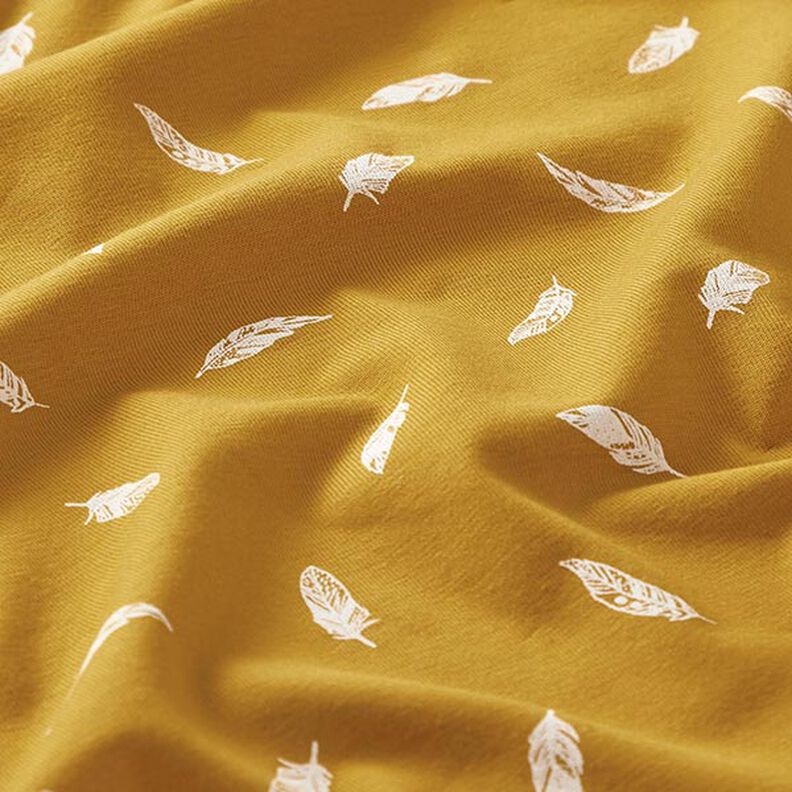 jersey di cotone piume – senape,  image number 2