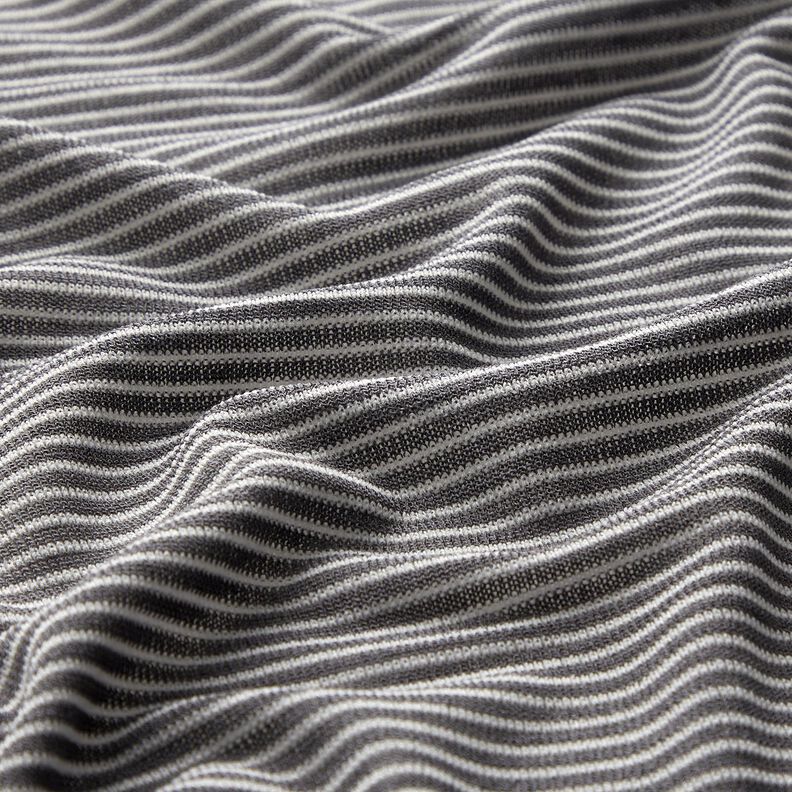 maglia fine Righe sottili – argento anticato/bianco,  image number 2