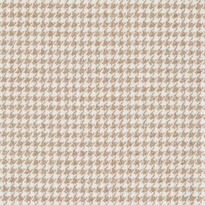 tessuto per cappotti misto lana Pied de poule glitterato – moca/bianco lana, 
