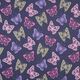 jersey di cotone Farfalle con brillantini – nero-azzurro,  thumbnail number 1