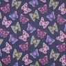 jersey di cotone Farfalle con brillantini – nero-azzurro,  thumbnail number 1