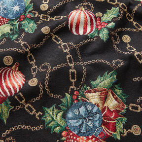 tessuto arredo gobelin Palline dell’albero di Natale – nero/verde, 