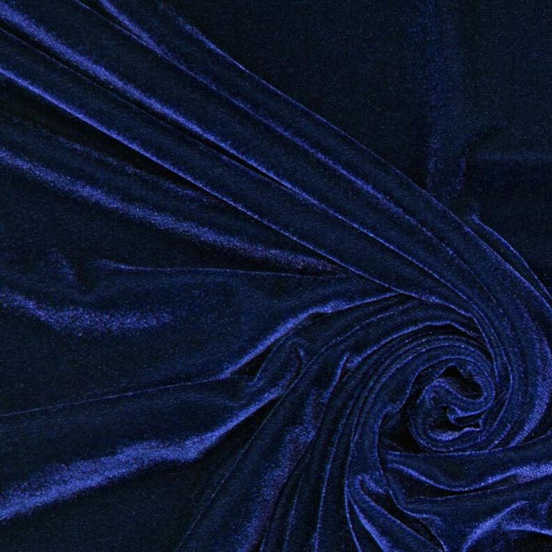 Velluto stretch blu marino,  image number 1