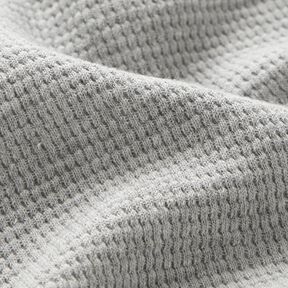 jersey di cotone, nido d’ape mini, tinta unita – grigio chiaro, 