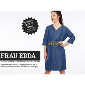 FRAU EDDA Abito stile camicetta dritto con abbottonatura e tasche | Studio Schnittreif | XS-XXL, 