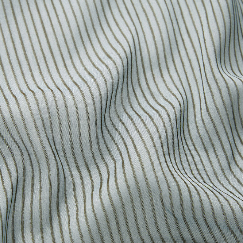 Chiffon di seta a righe strette – azzurro/grigio scuro,  image number 2