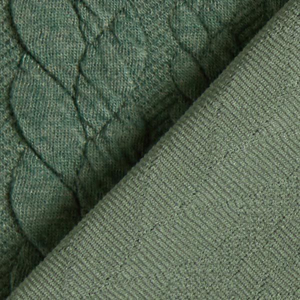 Jersey jacquard, cloqué, motivi a treccia – verde scuro,  image number 4