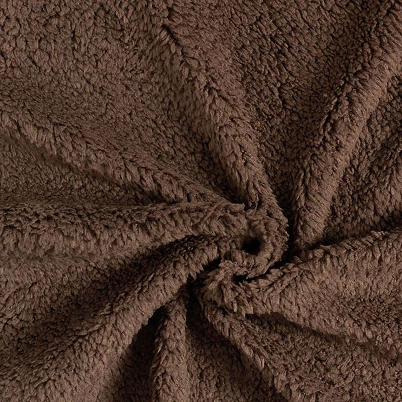ecopelliccia tessuto teddy bear – cioccolato,  image number 1