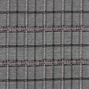 Tessuto jacquard in maglia a quadri – nero/bianco, 