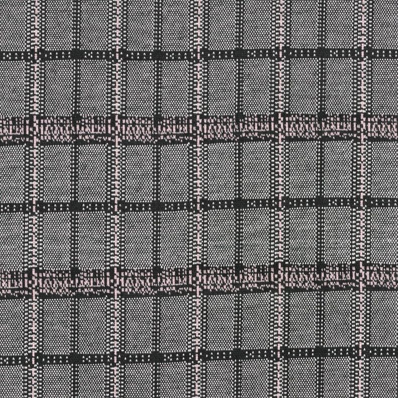 Tessuto jacquard in maglia a quadri – nero/bianco,  image number 1