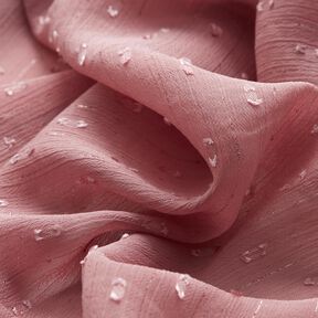 Chiffon Dobby gessato metallizzato – rosa antico scuro/argento effetto metallizzato, 