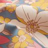 tessuto in cotone cretonne Grande trionfo di fiori – grigio blu/pink,  thumbnail number 2