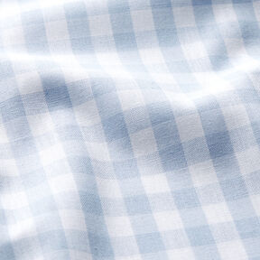 tessuto in cotone Quadro vichy 1 cm – blu jeans chiaro/bianco, 