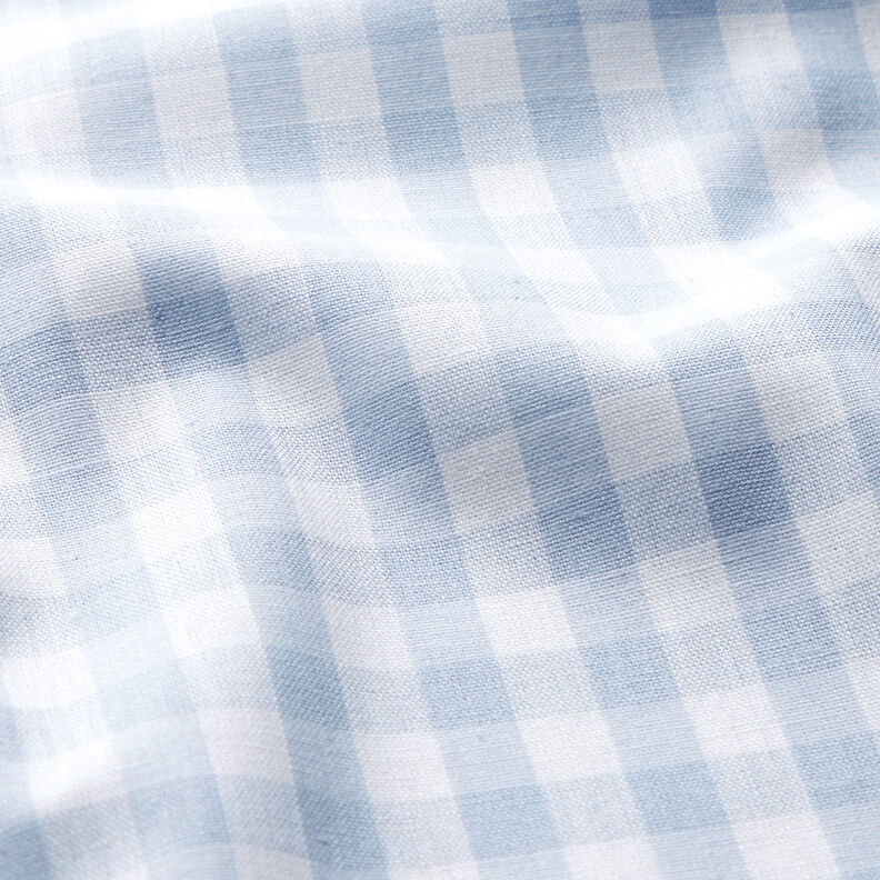 tessuto in cotone Quadro vichy 1 cm – blu jeans chiaro/bianco,  image number 2