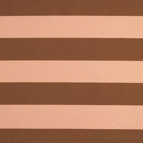 tessuto arredo tessuti canvas Righe gioiose – salmone/marrone, 
