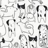 flanella di cotone cani | Poppy Fabrics – bianco/nero,  thumbnail number 2