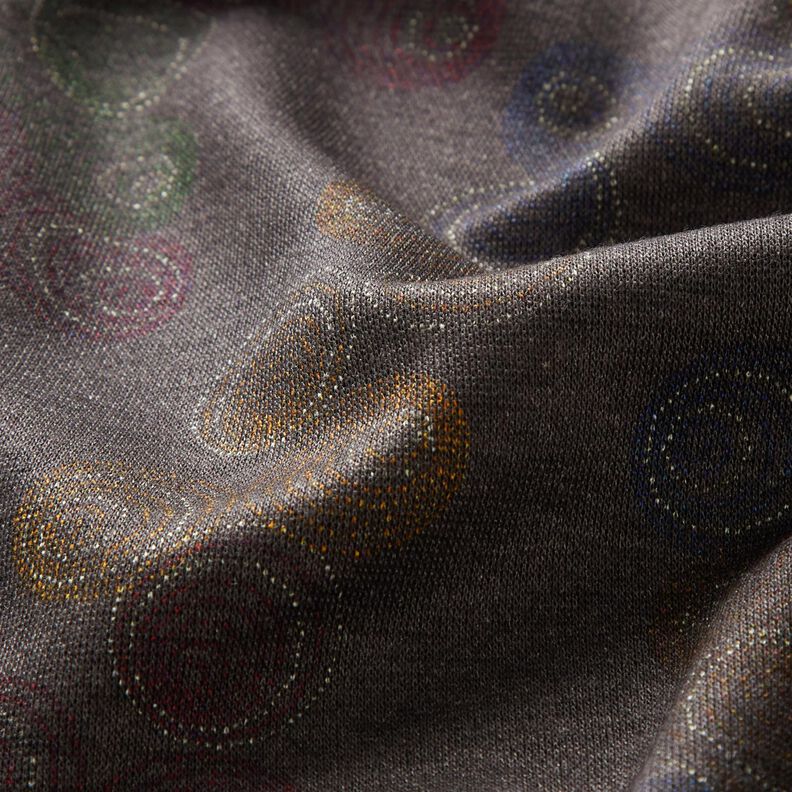 jersey di viscosa Cerchi variopinti – grigio pietra, image number 2