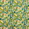 cotone rivestito Foglie delicate – abete blu/giallo curry,  thumbnail number 1
