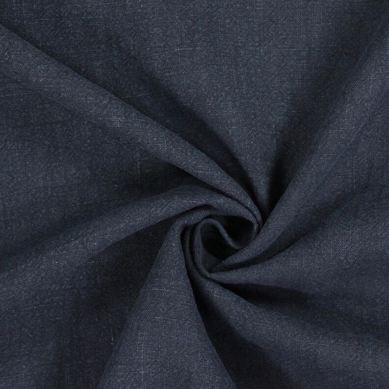 Tessuto di misto ramiè lavato a pietra, qualità pesante – blu notte, image number 1