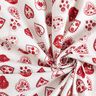 tessuto in cotone cretonne Cuoricini – bianco/rosso scuro,  thumbnail number 3