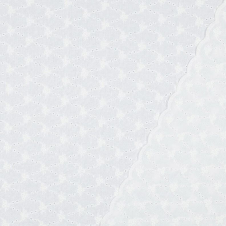 tessuto in cotone ricami a giorno Diamanti a fiorellini | Poppy Fabrics – bianco,  image number 4