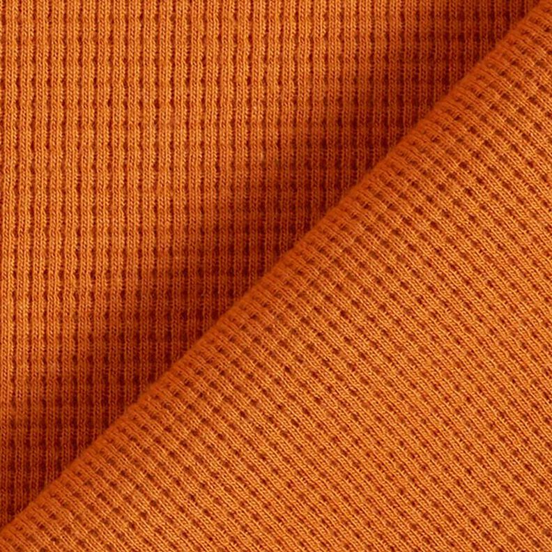 jersey di cotone, nido d’ape mini, tinta unita – terracotta,  image number 4
