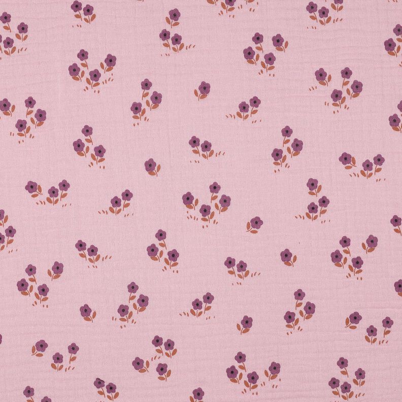 mussolina / tessuto doppio increspato fiorellini | Poppy Fabrics – rosa antico chiaro,  image number 1