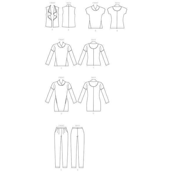 top|abito|gilè|pantalone, Butterick 6388|42 - 52, image number 7