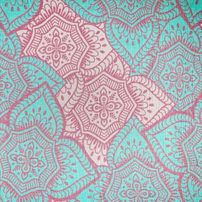 Asciugamano da spiaggia Hamam con decorazioni jacquard – menta piperita/porpora, 