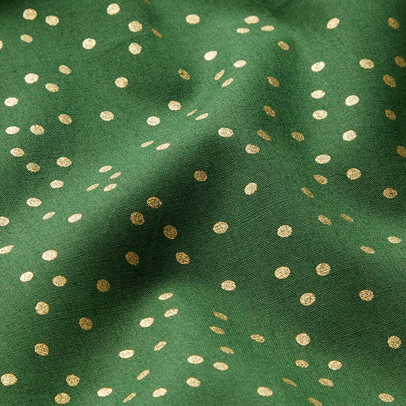 tessuto in cotone popeline Punti fini – verde/oro,  image number 2