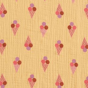 mussolina / tessuto doppio increspato gelato – giallo vaniglia, 
