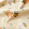 popeline di cotone Animali che raccolgono fiori – giallo vaniglia,  thumbnail number 2