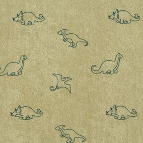 Maglia in spugna Dinosauri – greige, 