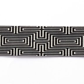 nastro elastico labirinto [ 3,5 cm ] – nero/bianco, 