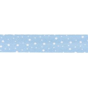 Nastro in sbieco stelle Cotone bio [20 mm] – azzurro, 
