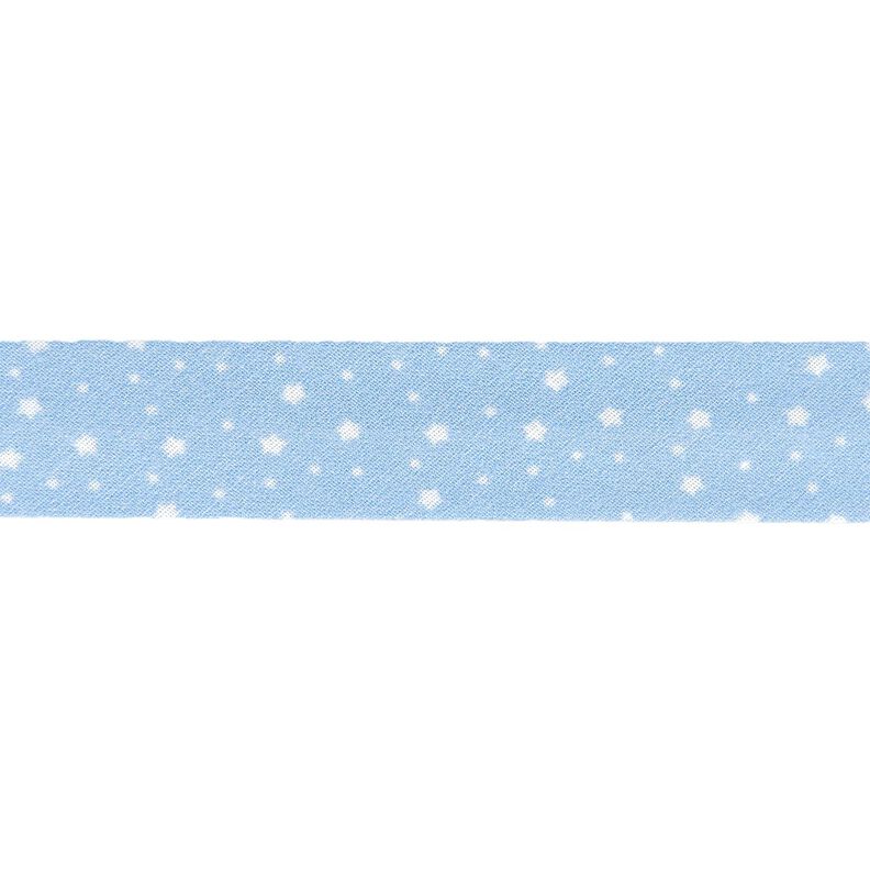 Nastro in sbieco stelle Cotone bio [20 mm] – azzurro,  image number 1