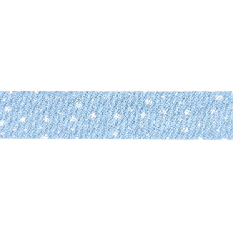 Nastro in sbieco stelle Cotone bio [20 mm] – azzurro,  image number 1