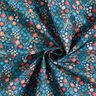 Popeline di cotone biologico con dolci fiori – blu oceano,  thumbnail number 3