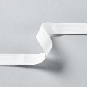 Nastro elasticizzato liscio [3 m | 20 mm] &ndash; bianco, 