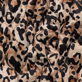 tessuto trapuntato Stampa digitale Leopardo – marrone chiaro/nero, 