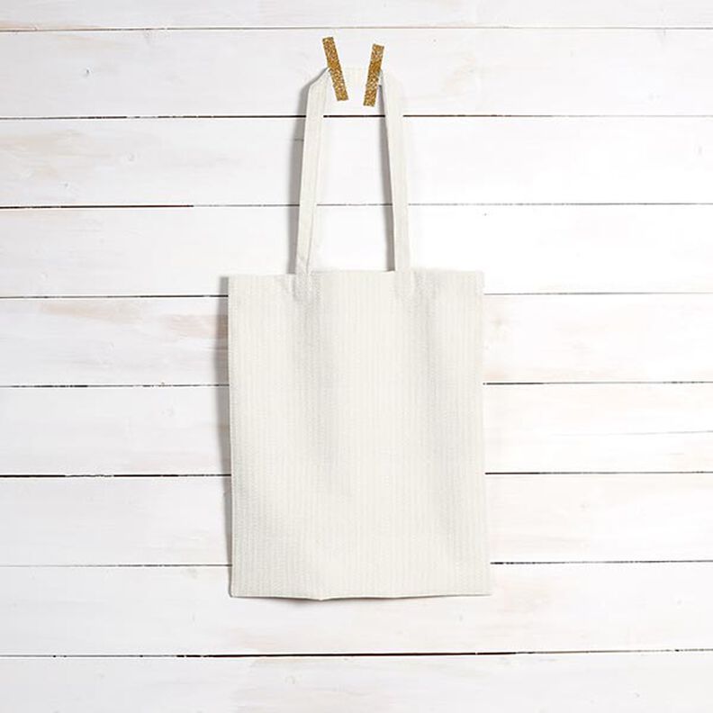 tessuto arredo Jacquard Righe sottili – bianco lana,  image number 7