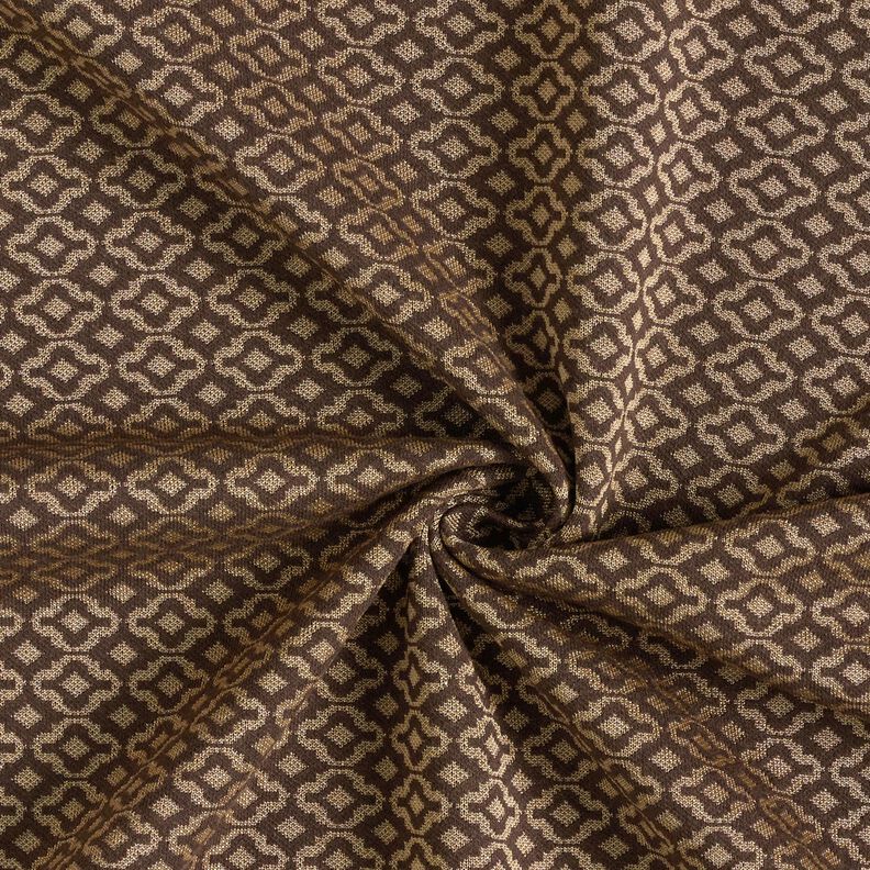 Tessuto jacquard in maglia a rombi – beige/marrone,  image number 4