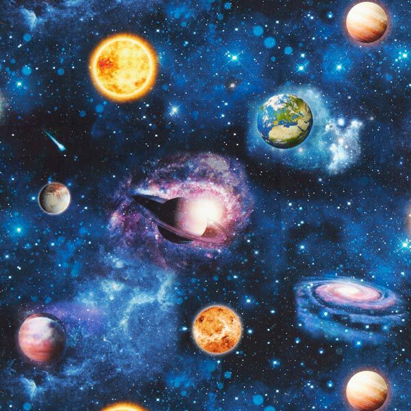tessuto arredo stampa digitale stelle – nero, image number 5
