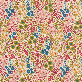 tessuto arredo mezzo panama Fiorellini dipinti – anemone, 