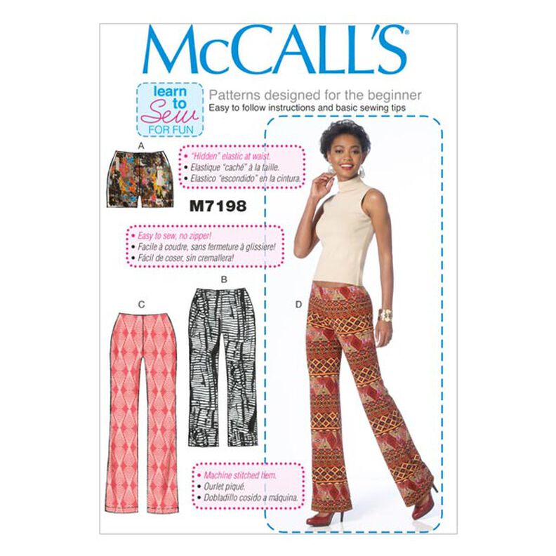 shorts|pantalone, McCalls 7198 | 32 - 48,  image number 1