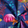 tessuto arredo mezzo panama Colorato mondo sottomarino – blu marino/turchese,  thumbnail number 3